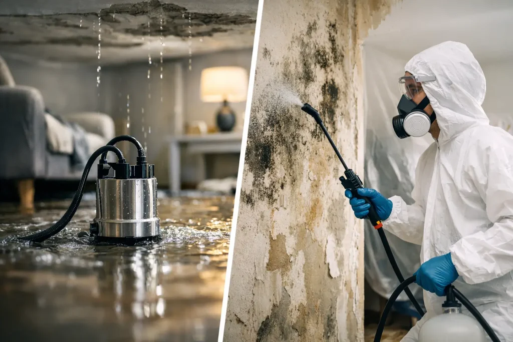 Water Damage vs Mold Remediation: Key Differences